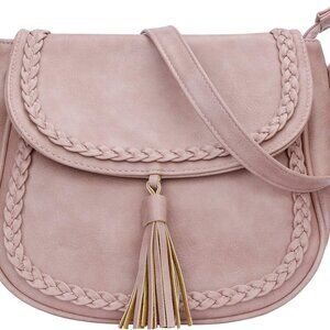 Casual Flap Saddle Crossbody Bags for Women Purses and Handbags with Tassel